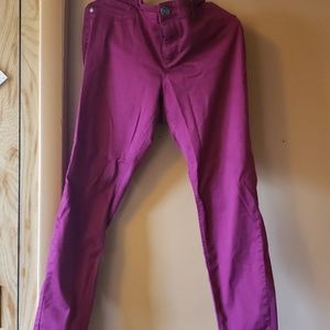 Burgundy skinny jeggings